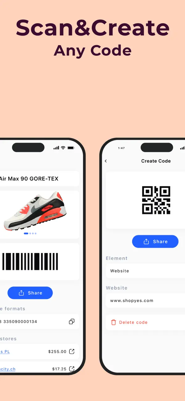 Scan and create codes
